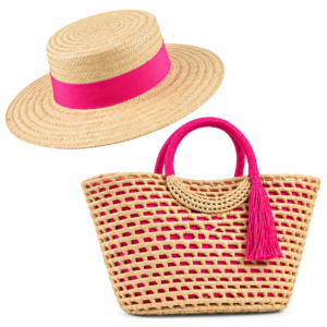 Kit Bolsa de Palha Praia